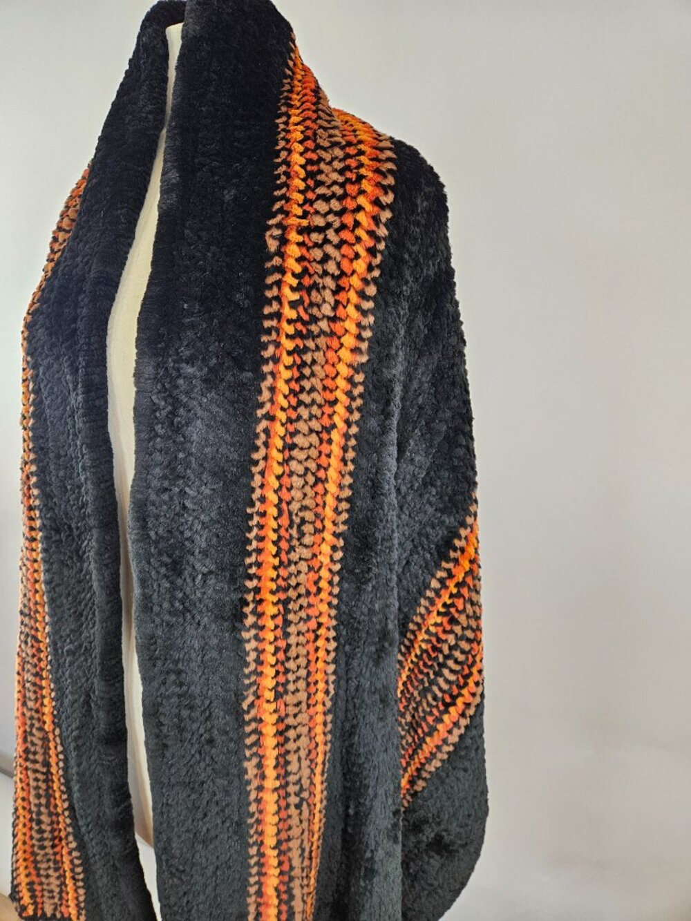 Woven Authentic Rex Rabbit Shawl - Picture 5 of 6